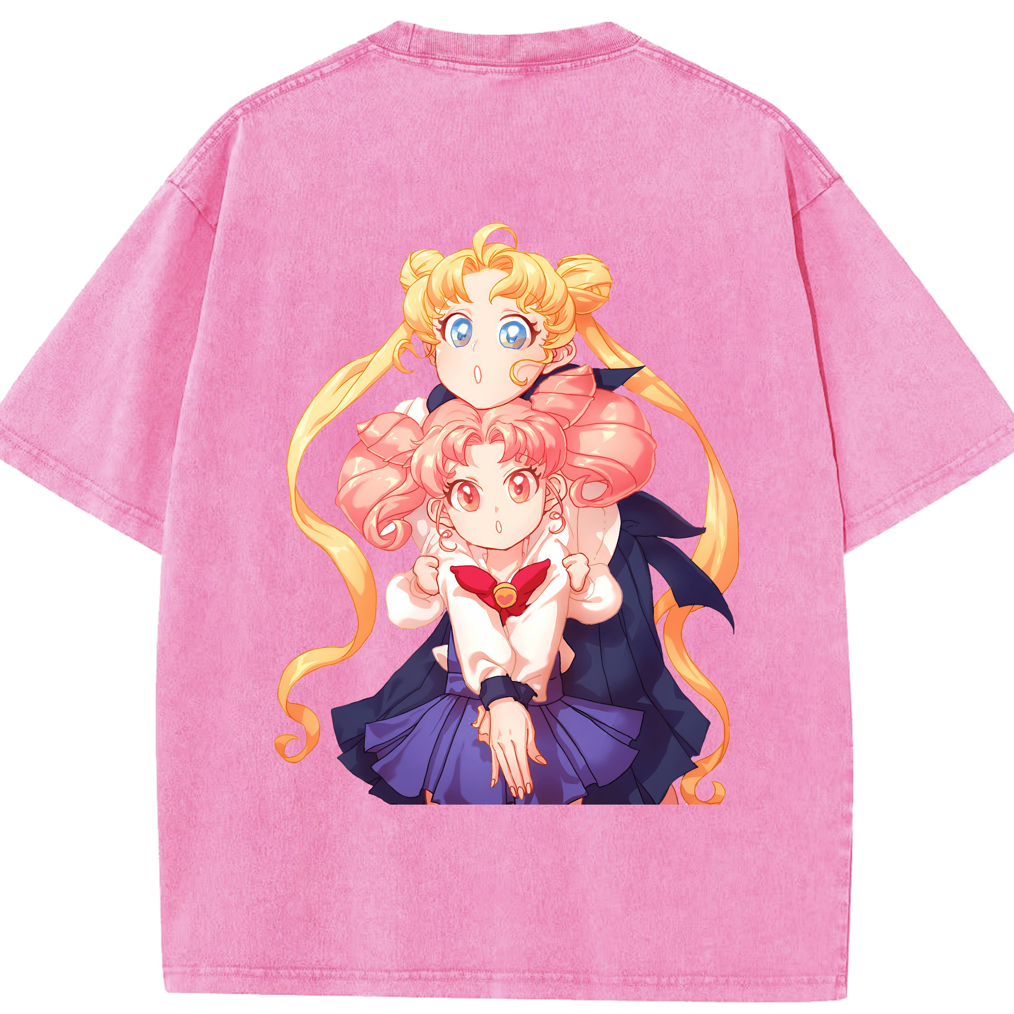 （画像用） 美少女戦士セーラームーン 愛野 美奈子 あいの みなこ Sailor Moon Aino Minako 綿100% ヴィンテージ風 半袖Tシャツ（背面プリント）